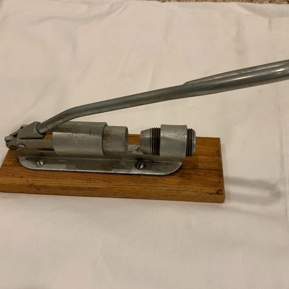Vintage Mechanical Pecan Nut Cracker with Base